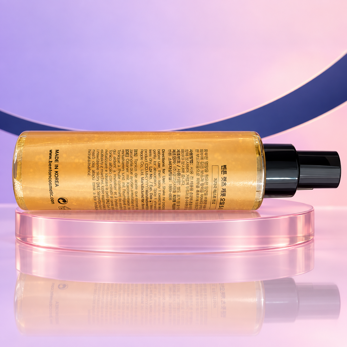 Benton Let's Carrot Oil Toner 150 mL back label and directions