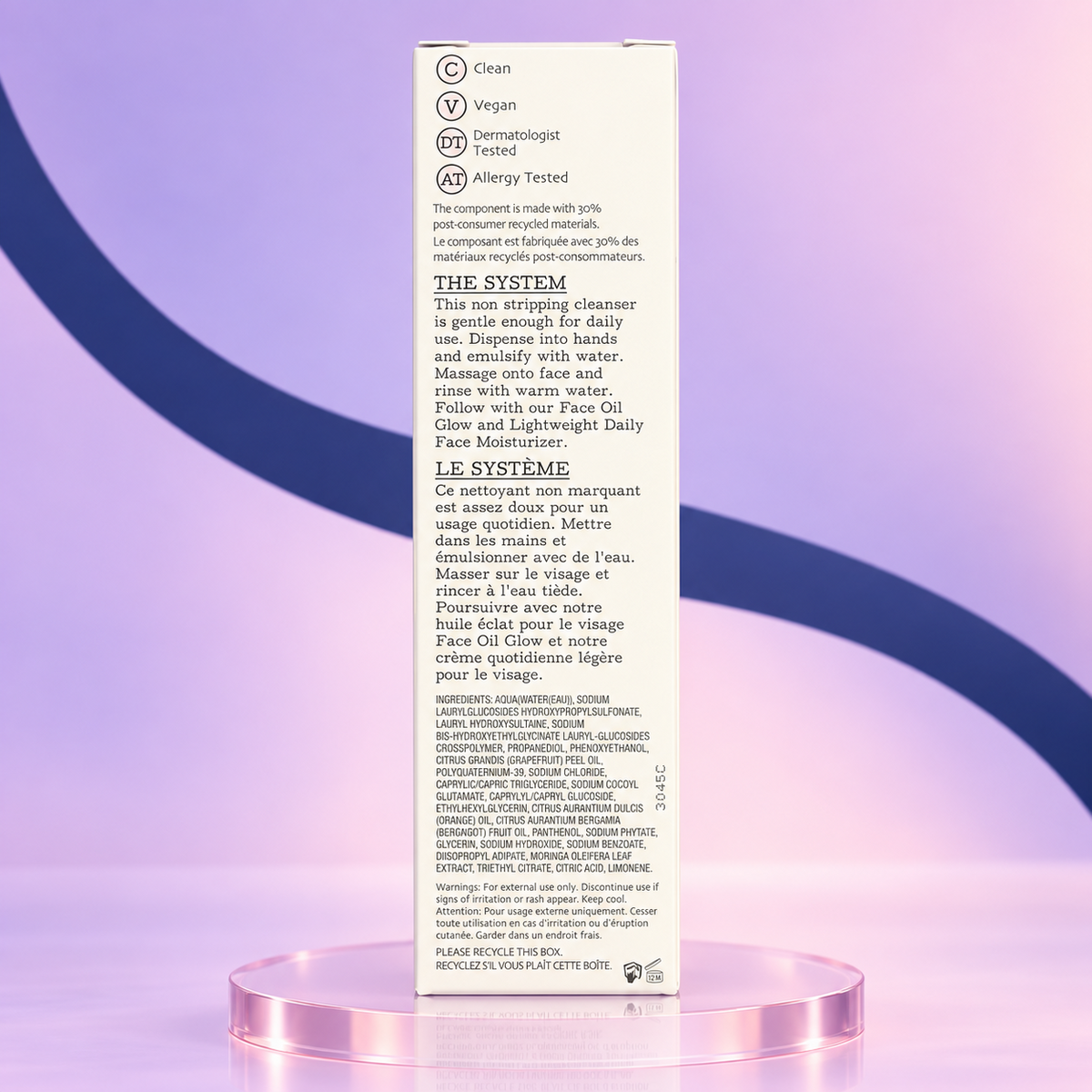 theBalm To The Rescue Moringa Tree Foaming Face Cleanser box back with directions and ingredients